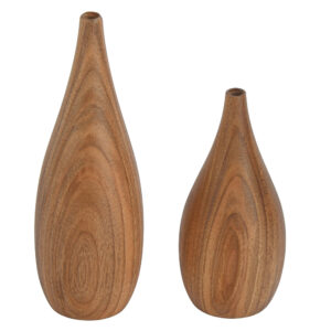 Handgemaakte Decoratieve Enkele Stengel Vaas Kunstzinnig – Set van 2