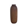 Set van 2 cilindrische deco-knopvazen, meesterlijk van massief natuurlijk hout vervaardigd voor een minimalistische uitstraling