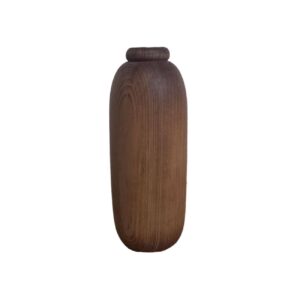 Cilindrische Decoratieve Houten Steelvazen (Set van 2)