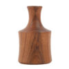 Set van 2 rustieke en minimalistische deco-knopvazen, meesterlijk vervaardigd van massief natuurlijk hout