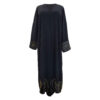 Elegante losvallende abaya met geborduurde rozen