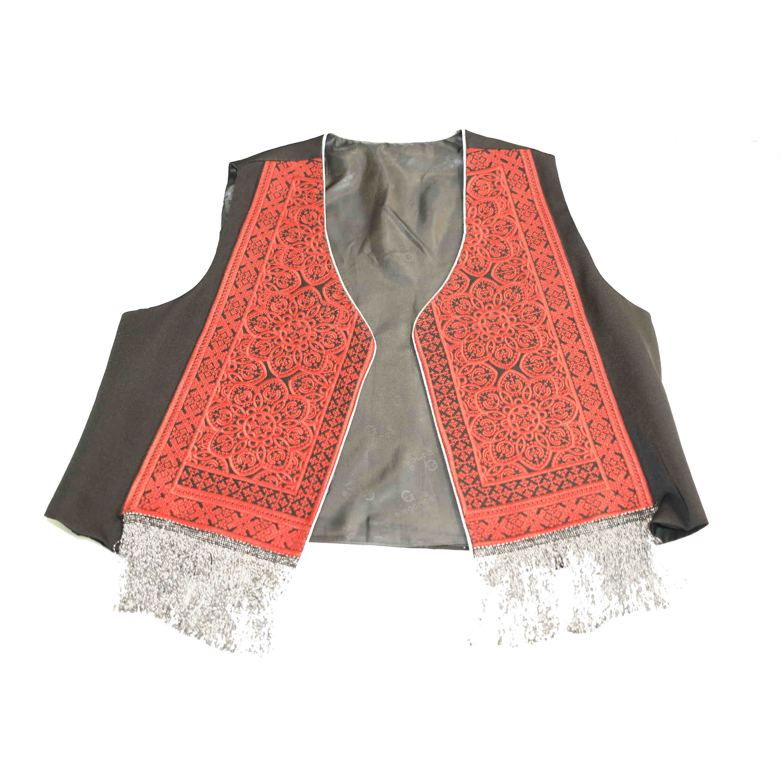 Geborduurde Balochi Vest voor Dames Gevoerd