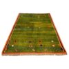 Handgeknoopt Perzisch minimalistisch Gabbeh tapijt - Effen, Groen, Wol