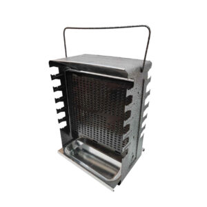 Verticale Gasbrander Grill voor Kebabs – Dubbelzijdig met 12-Spies Standaard
