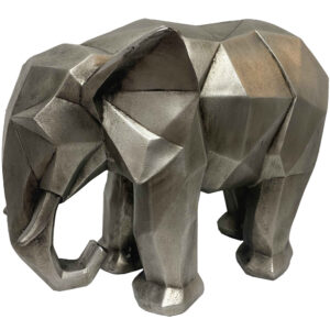 Geometrisch Olifant Beeldje – Dier Sculptuur voor Kunstliefhebbers