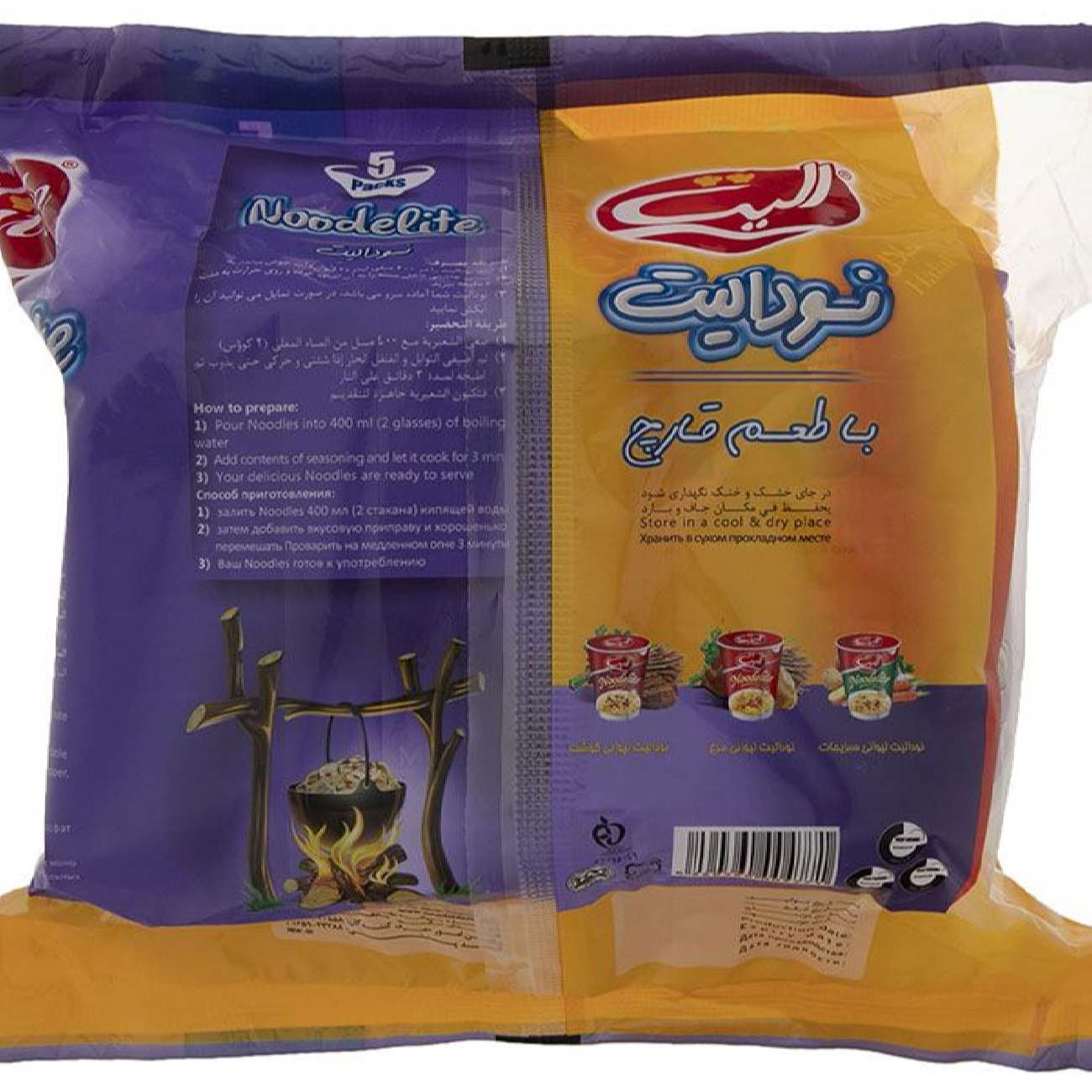 Instant Noodles – Elite Indomie – Champignon Smaak, 375 gr (4 Pakken)