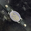 Islamitische Armband met Leer & Agaatsteen Verstelbaar Ya Aba Abdillah