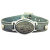 Islamitische Armband met Leer & Agaat Steen Verstelbaar Ya Baqiyatallah Kalligrafie