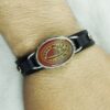 Islamitische Armband met Leer & Agaat Steen Ya Zaynab voor Mannen
