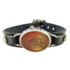 Islamitische Armband met Leer & Agaat Steen Ya Zaynab voor Mannen