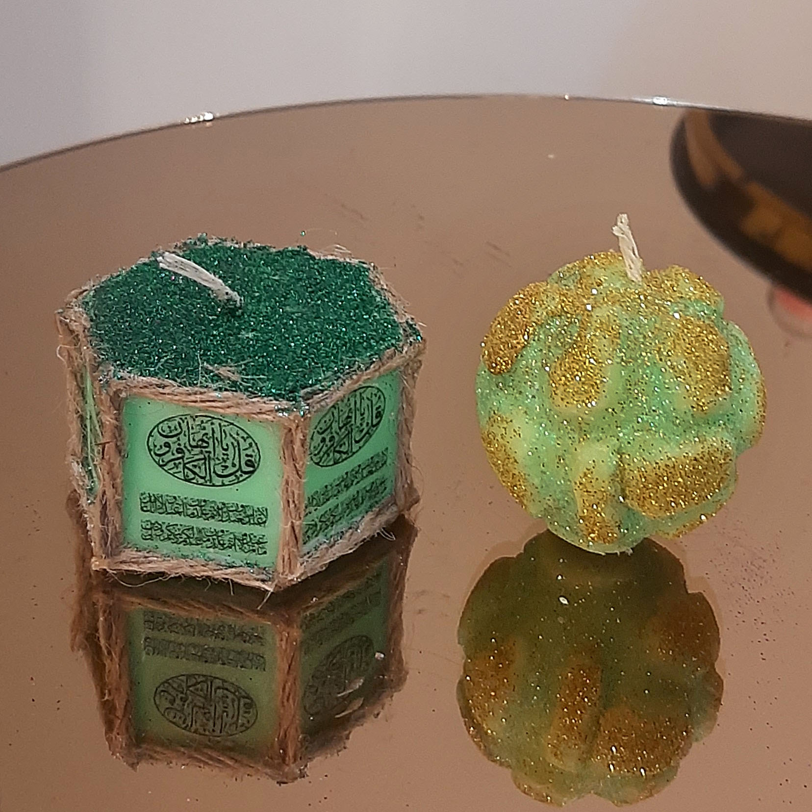 Islamitische Geurloze Offerkaars Set – Groen