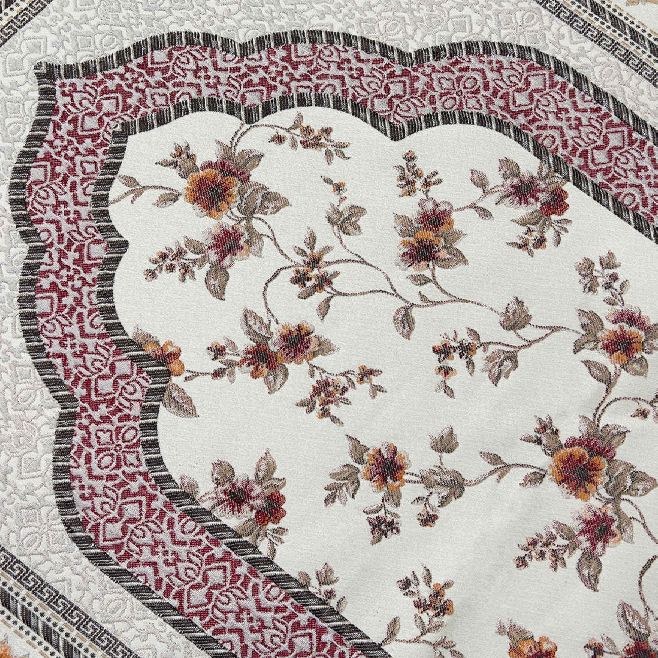 Islamitisch Dun Gebedskleed Sajadah in Chenille Grijs