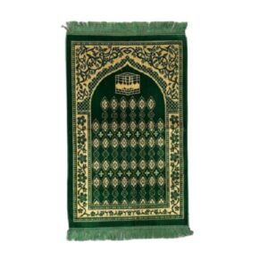 Islamitisch Fluwelen Gebedskleed Gevoerd Sajadah Kaaba Groen