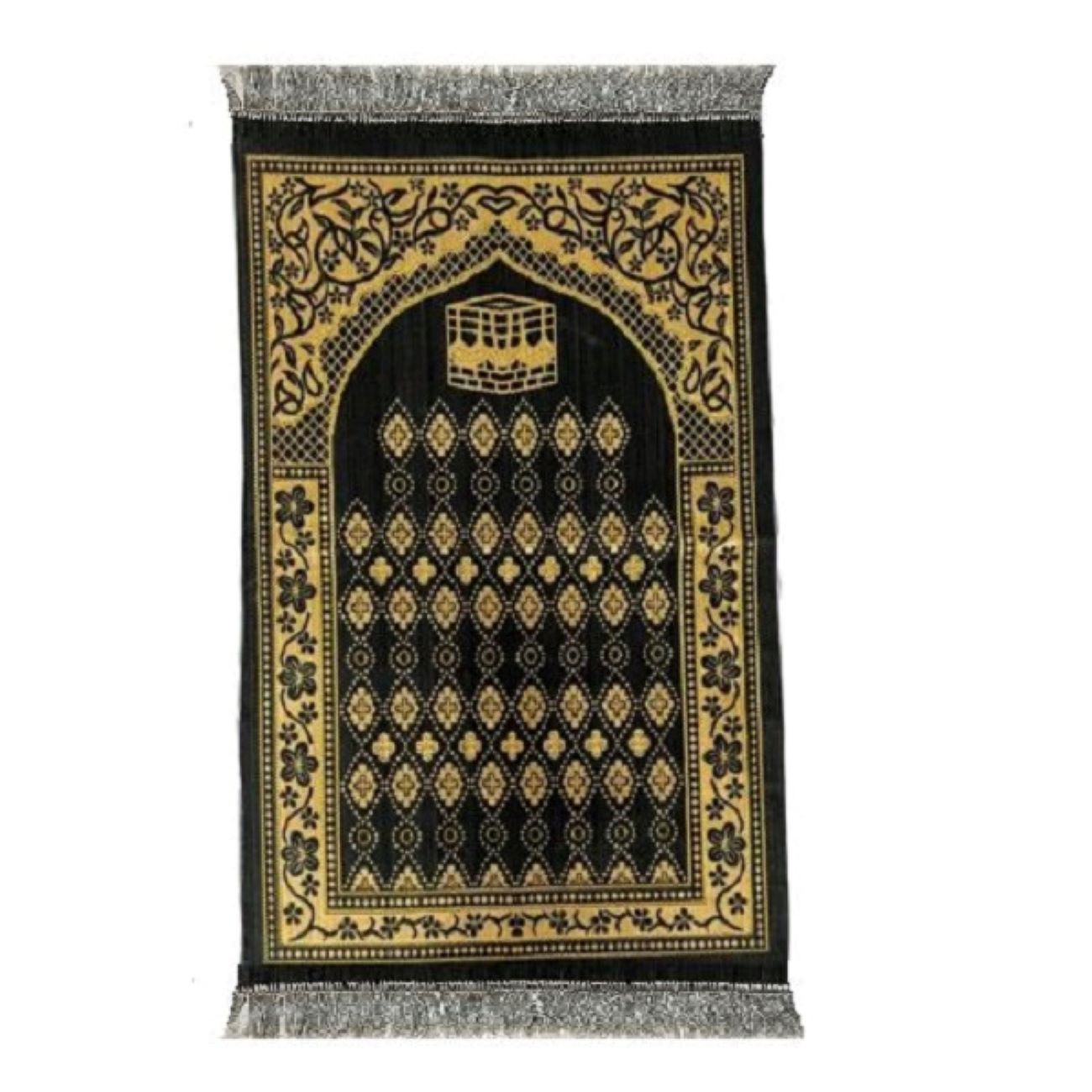 Islamitisch Fluwelen Gebedskleed Gevoerd Sajadah Kaaba Groen