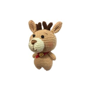 Amigurumi Gehaakte Hert Knuffeldier – Handgemaakt Pluche Speelgoed