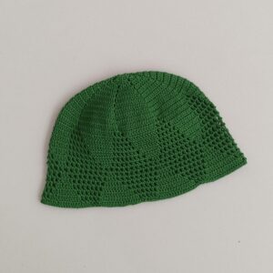 Gebreide Turkse Kufi Taqiyah – Groen