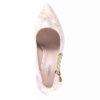 Natuurlijke Leren Pumps voor Dames met Slangenprint