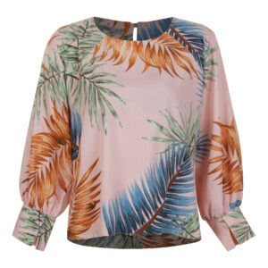 Dames Blouse met Lange Mouwen met Hawaii Ontwerp