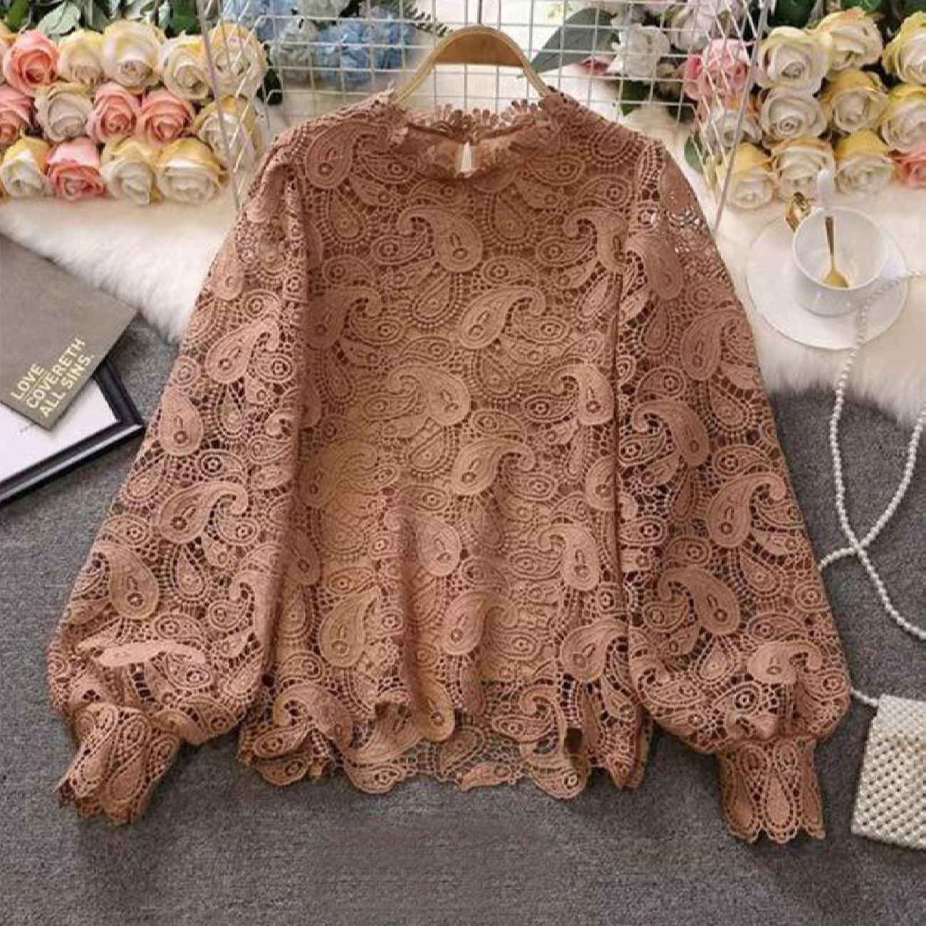 Dames Blouse met Lange Mouwen met Paisley Ontwerp