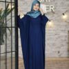 Navy Blauwe Vlinder Abaya – Ana Hijab Stijl