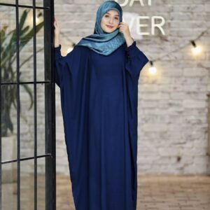 Navy Blauwe Vlinder Abaya – Ana Hijab Stijl