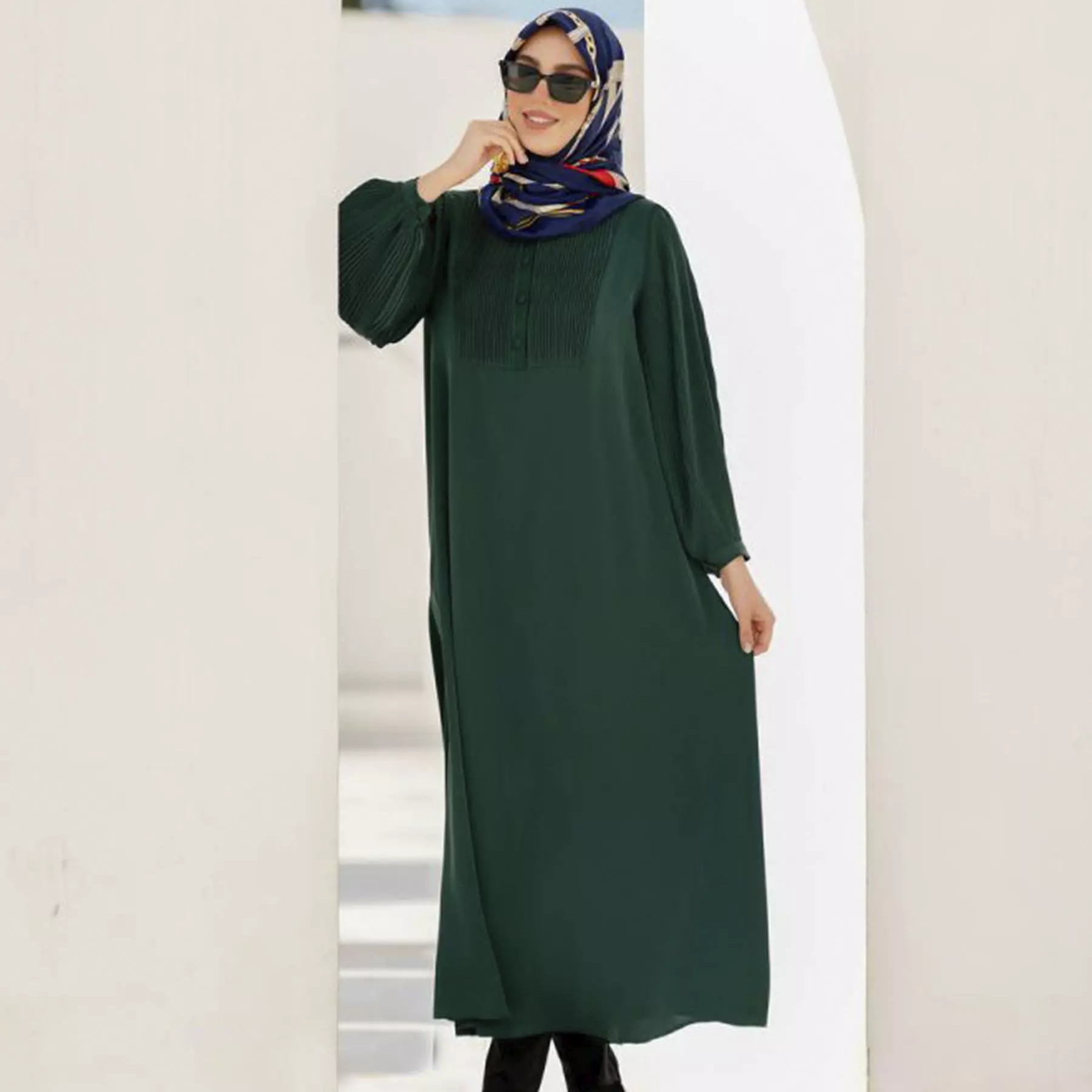 Navy Blauwe Abaya Model Negin – Ana Hijab