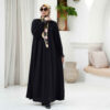 Zwarte Abaya met Riem – Modern & Bescheiden