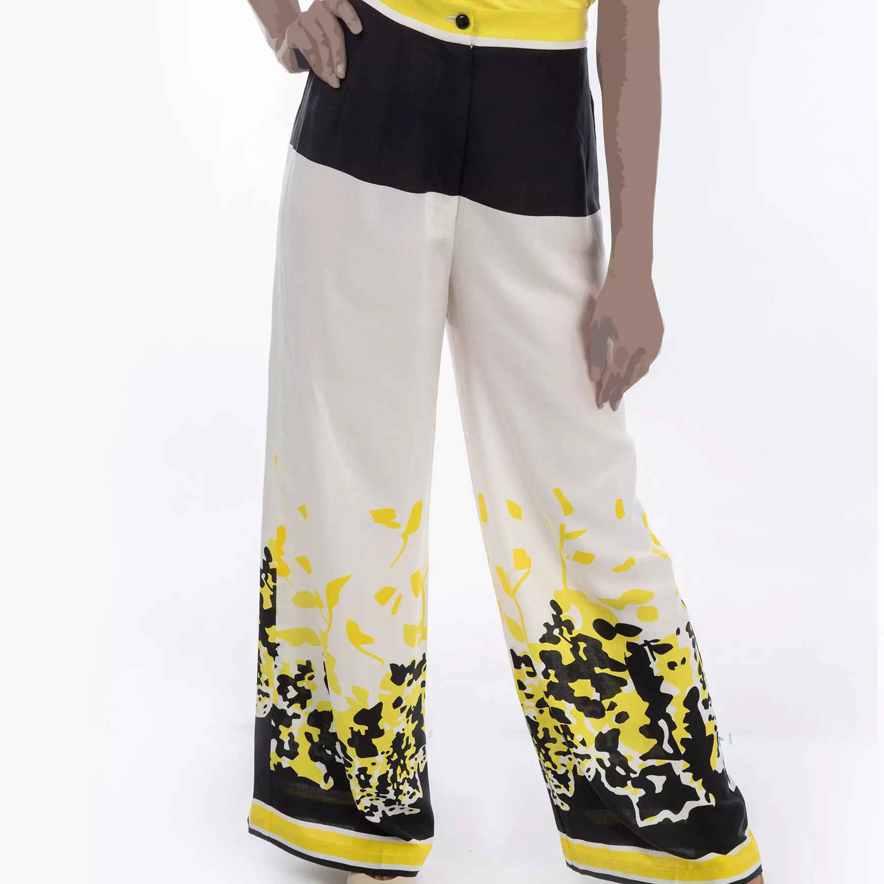 Damesbroek met Aquarel Patroon – Model Aurelia