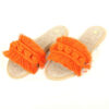 Oranje Macramé Boho Chic Slippers – Ronde Neus