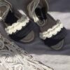 Macramé Sling Back Platte Sandalen met Boho Ontwerp Handgemaakt