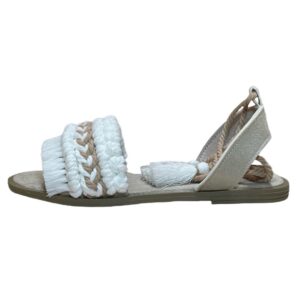 Macramé Sling Back Platte Sandalen met Boho Ontwerp Handgemaakt Code Sh04