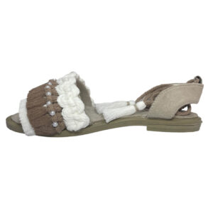 Macramé Sling Back Sandalen met Boho Ontwerp Handgemaakt