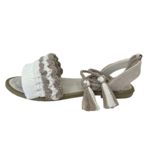 Macramé Sling Back Sandalen met Boho Ontwerp Handgemaakt