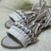 Macramé Sling Back Sandalen met Boho Ontwerp Handgemaakt