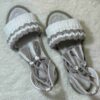 Macramé Sling Back Sandalen met Boho Ontwerp Handgemaakt