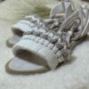 Macramé Sling Back Sandalen met Boho Ontwerp Handgemaakt
