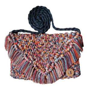 Macramé Sling Tas Handgeweven voor Vrouwen Model Marshmallow