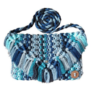 Macramé Schoudertas Handgeweven voor Vrouwen Model Ocean