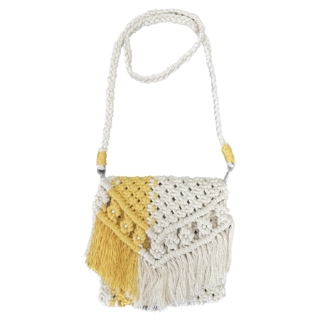 Macramé Schoudertas voor Vrouwen Handgemaakt Model Boho