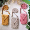 Macrame Schoudertas voor Vrouwen Handgeweven met Boho Ontwerp