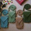 Macrame Schoudertas voor Vrouwen Handgeweven met Boho Ontwerp