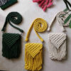 Macrame Schoudertas voor Vrouwen Handgeweven met Boho Ontwerp