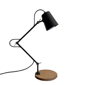 Metalen Verstelbare Bureaulamp – Handgemaakt Zwart