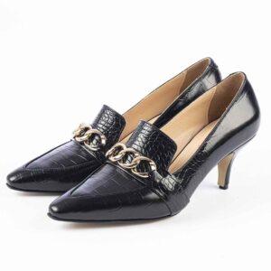 Natuurlijke Leren Pumps met Spitse Neus voor Vrouwen Model Jeannette