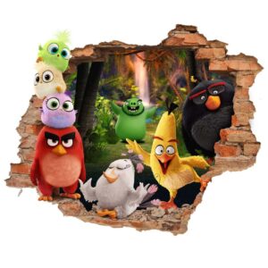 3D muursticker Angry Birds voor de babykamer