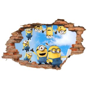 3D muursticker Minions voor de babykamer