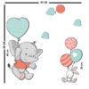 Houten muurstickers olifant voor de kinderkamer