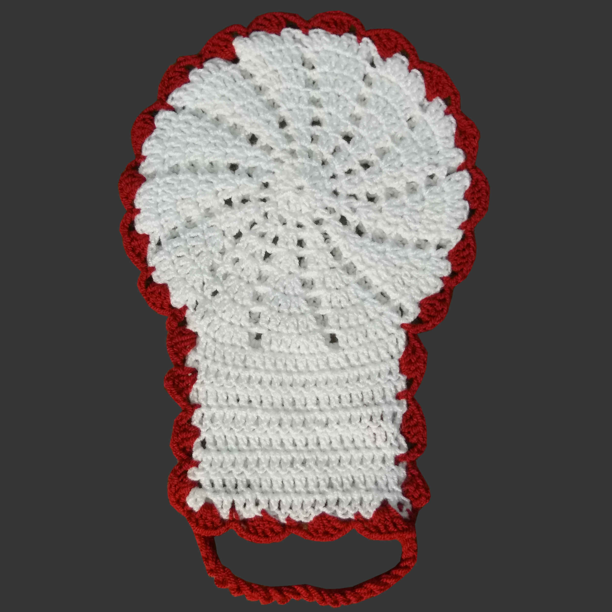Handgeweven Badwashand voor Volwassenen – Rood (Set van 5)