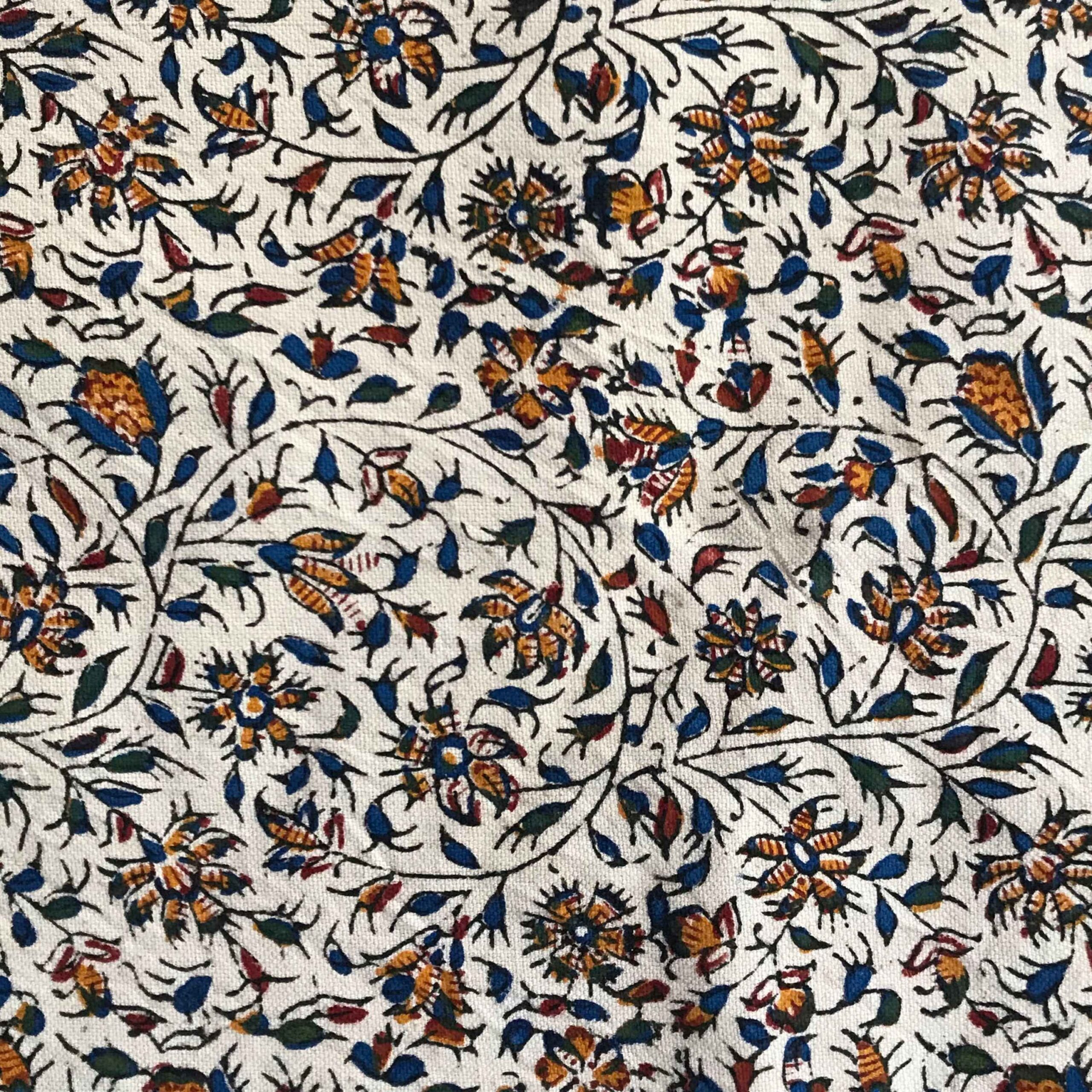 Perzisch Geblokt Gebedskleed Janamaz Sajadah Kalamkari Bloemmotief