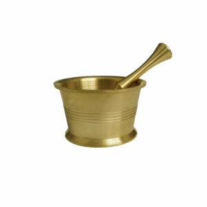 Perzische Messing Vijzel & Stamper voor Het Malen & Pletten van Specerijen Model Anushirvan